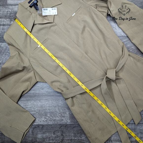 Venezia Jeans Hidden Button Basic Belted Jacket Size 14/16 - Picture 6 of 7